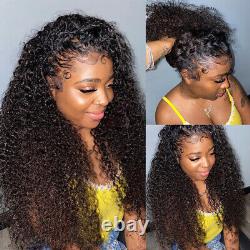 Curly Lace Frontal Human Hair Wigs Deep Wave Glueless Lace Closure Wig Hairline