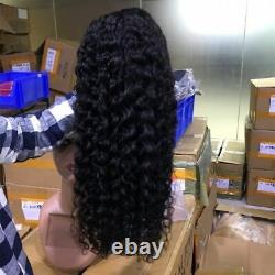 Curly Lace Frontal Human Hair Wigs Water Deep Wave HD Women Full Lace Short Wigs
