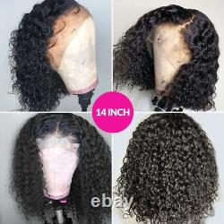 Curly Salon Short Human Hair Wig Pre Plucked Deep Water Wave Lace Frontal Wig