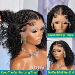 Curly Short Bob Lace Frontal Wig Brazilian Remy Deep Wave Human Hair Wigs New