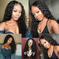 Deep Curly Lace Frontal Human Hair Wigs Women Remy Water Wave Wig Pre Plucked