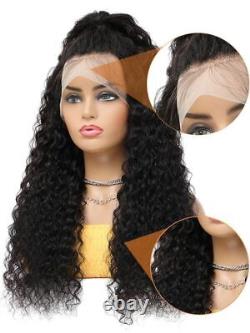 Deep Wave Lace Frontal Wig Brazilian Remy Curly Human Hair Wigs for Women