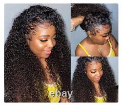 Deep Wave Lace Frontal Wig Brazilian Remy Curly Human Hair Wigs for Women