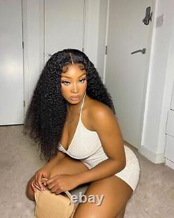 Deep Wave Lace Frontal Wig for Women Remy Curly Human Hair Wigs Pre Plucked
