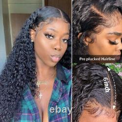 Deep Wave Lace Frontal Wig or Women Pre Plucked Brazilian Remy Human Hair Wigs