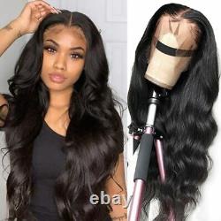 Full 360 Lace Frontal Human Hair Wig Pre Plucked Body Wave Hd Wig With Baby Hair