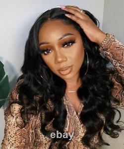 Full 360 Lace Frontal Human Hair Wig Pre Plucked Body Wave Hd Wig With Baby Hair