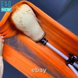 Ginger Orange Wigs 13x4/360 Straight Lace Frontal Human Hair Wigs Pre Plucked