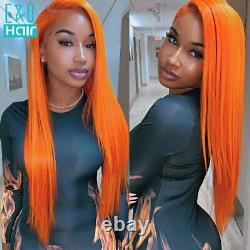 Ginger Orange Wigs 13x4/360 Straight Lace Frontal Human Hair Wigs Pre Plucked