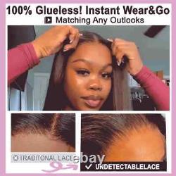Glueless Wig Pre Plucked Straight Short Bob Wigs Pre Cut Lace Frontal Wig
