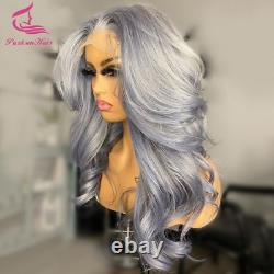 Grey Human Hair Wig Blonde 613 13x4 Transparent Lace Frontal Wig Human Hair Wigs
