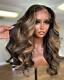 HD Highlight 13x6 Lace Frontal Wigs Brazilian Honey Blonde Body Wave Lace Wigs