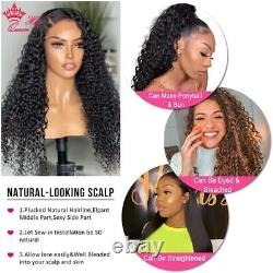 HD Lace Frontal Wigs Deep Curly Wave Full Frontal Human Hair Wigs Pre Plucked