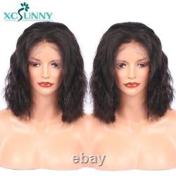 HD Transparent 13x6 Lace Frontal wig Human Hair Peruvian Natural Wave PrePlucked