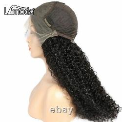 HD Transparent Deep Wave Lace Frontal Human Hair Wig Remy Curly Lace Closure Wig