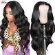HD Transparent Lace Frontal Human Hair Wig PrePlucked 250 Density Body Wave Remy