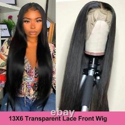HD Transparent Lace Frontal Human Hair Wigs Women Peruvian Lace Closure Wigs