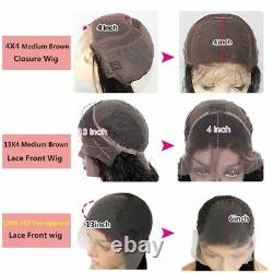 HD Transparent Lace Frontal Human Hair Wigs Women Peruvian Lace Closure Wigs
