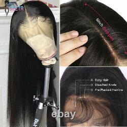 Hd Transparent Lace Frontal Human Hair Wig Pre Plucked Straight Lace Closure Wig