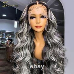 Highlight Body Wave Lace Frontal Human Hair Wigs Ombre Wigs Full HD Preplucked