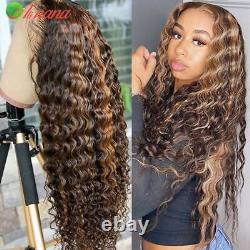 Highlight Curly Lace Frontal Human Hair Wigs Remy Scalp Top Lace Closure Wigs