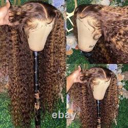 Highlight HD Lace Frontal Wig Kinky Curly Human Hair Wigs Transparent Lace Wig