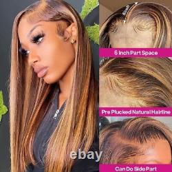 Highlight Lace Frontal Human Hair Wigs For Women Brazilian Hair 4x4 Closure Wig