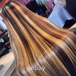 Highlight Straight Hd Transparent Brazilian Remy Lace Frontal Human Hair Wigs