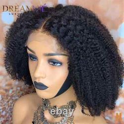 Kinky Curly Lace Front Human Hair Wigs With Baby Hair Remy 4x4 Lace Closure Wigs