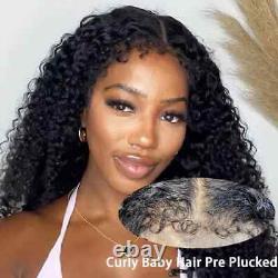 Kinky Curly Lace Frontal Wig with Curly Baby Hair 4x4 Lace Closure Wig Glueless