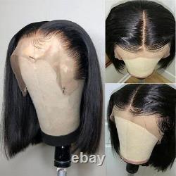 Lace Closure Frontal Wigs Human Hair Bone Straight Pre Plucked Brazilian Remy