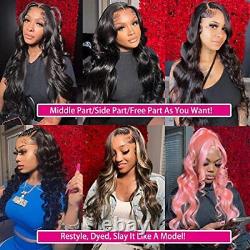 Lace Front Wigs 13x4 Body Wave Transparent Lace Frontal Wigs 22 Natural Black