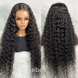 Lace Frontal Curly Wig for Women PrePlucked Brazilian Deep Wave Human Hair Wigs