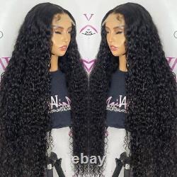 Lace Frontal Curly Wig for Women PrePlucked Brazilian Deep Wave Human Hair Wigs