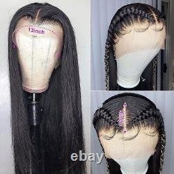 Long Straight Lace Frontal Wig for Women Remy Human Hair Wigs Pre Plucked
