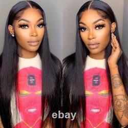Long Straight Lace Frontal Wig for Women Remy Human Hair Wigs Pre Plucked