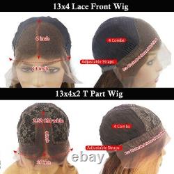 Omber Brown Human Hair Wigs Lace Frontal Wig #27 Highlight Body Wave Remy Hair