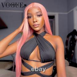 Pink Colored Body Wave Lace Frontal Human Hair Wigs For Summer Party Lace Wigs