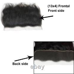 Real Human Hair Extension Lace Frontal 13x4 Light bace Single Knotting Length 22