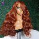 Reddish Brown 13x6 Hd Lace Frontal Wig Preplucked 13x4 Body Wave Brazilian 4x4