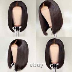 Short Bob Straight 13x4 Lace Frontal Human Hair Wig 4x4 Bob Lace Wig Pre Plucked