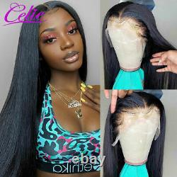 Straight HD Lace Frontal Human Hair Wig Closure Transparent Lace Human Hair Wigs