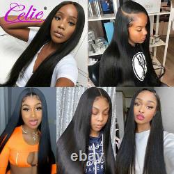 Straight HD Lace Frontal Human Hair Wig Closure Transparent Lace Human Hair Wigs