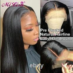 Straight Lace Front Human Hair Wigs Lace Frontal Wig Brazilian Bone Closure Wig