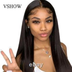 Straight Lace Frontal Human Hair Wig Lace Closure Wig Pre Plucked Bleached Knots