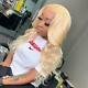 Straight Lace Frontal Human Hair Wigs Brazilian Wig Women Honey Blonde Body Wave