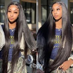 Straight Transparent Lace Frontal Wig Brazilian Remy Human Hair Wigs for Women