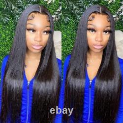 Straight Transparent Lace Frontal Wig Brazilian Remy Human Hair Wigs for Women