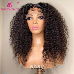 Transparent 13X4Deep Curly Lace Frontal Wig Brazilian Kinky Curly Human Hair Wig
