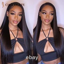 Transparent Lace Frontal Wig Brazilian Long Straight Human Hair Wigs For Women